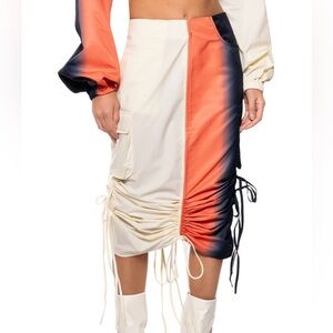 COPY - NWT AKIRA cargo two tone drawstring midi skirt size XL